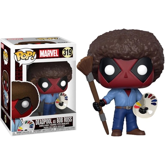 Deadpool as Bob Ross Funko Pop #319 - Picture 5 of 5